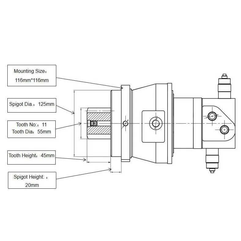 Swing Motor FYD00006505 for Yanmar Engine 3TNV74F John Deere Excavator 17P 17G