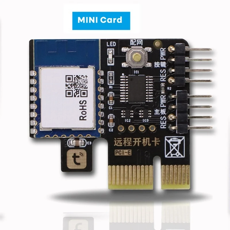 Переключатель переключения питания компьютера Tuya, Wi-Fi, PCIe-карта для компьютера, дистанционное управление через приложение, Поддержка Google Home, мини-карта