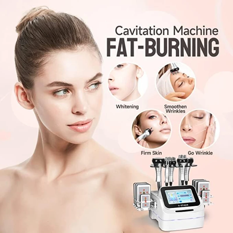 Newest 6 in 1 Body Shaping Machine 40K Loss Weight Ultrasonic Cavitation Vacuum Slimming Device Salon Spa