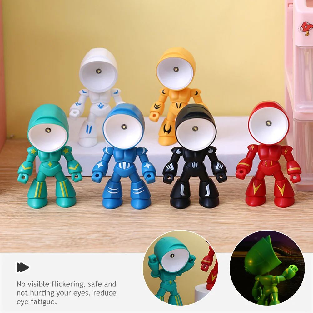 

Smooth Surface Robot Lamp Small Desk Light For Students Learning Night Lamp