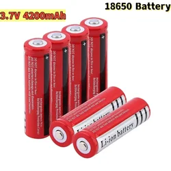 2-20 PCS 18650 Battery 3.7V 4200mAh Rechargeable Liion Battery For Led Flashlight Flashlight Batery Litio Battery