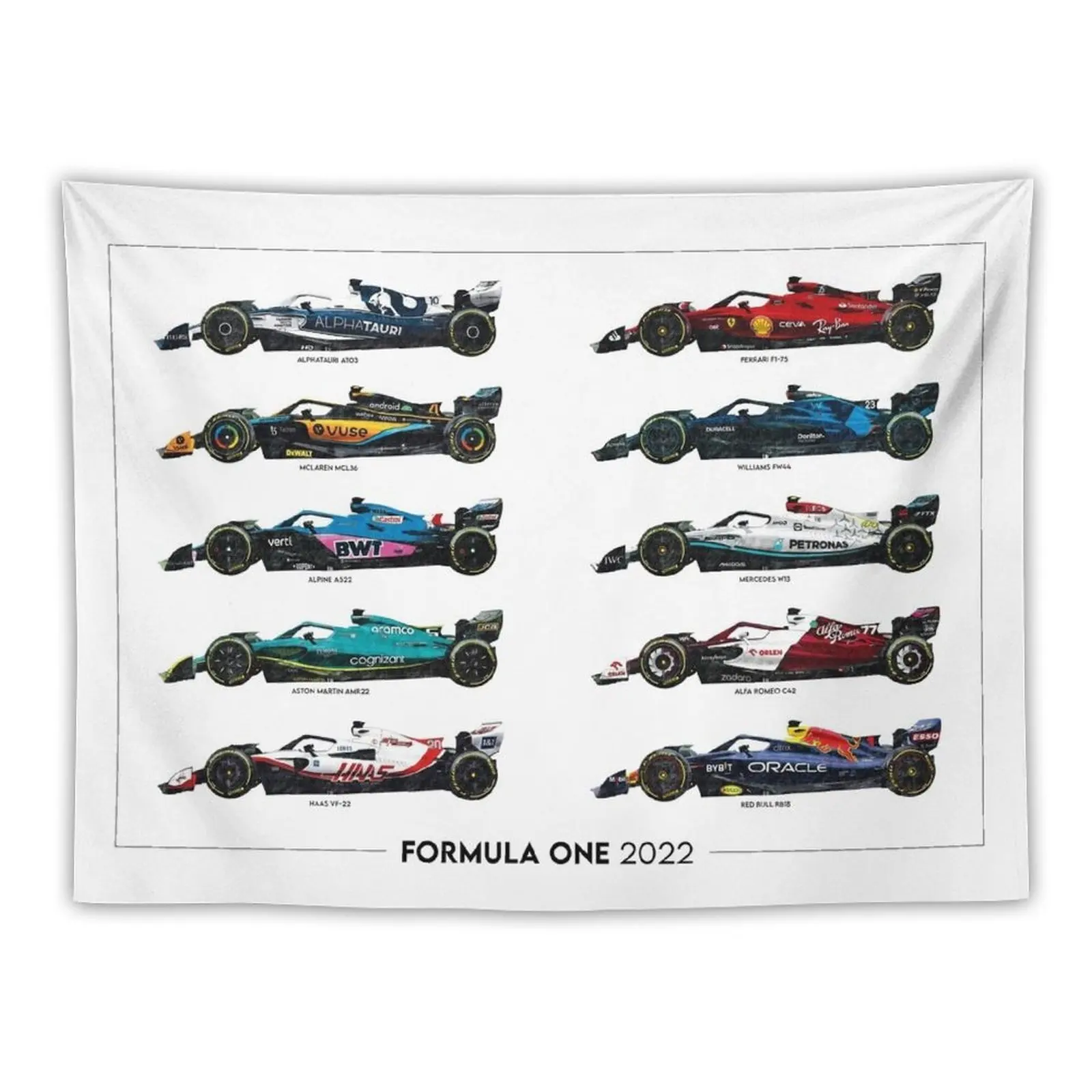 

Formula 1 2022 Grid Artwork Landscape Tapestry Tapete For The Wall Carpet Wall