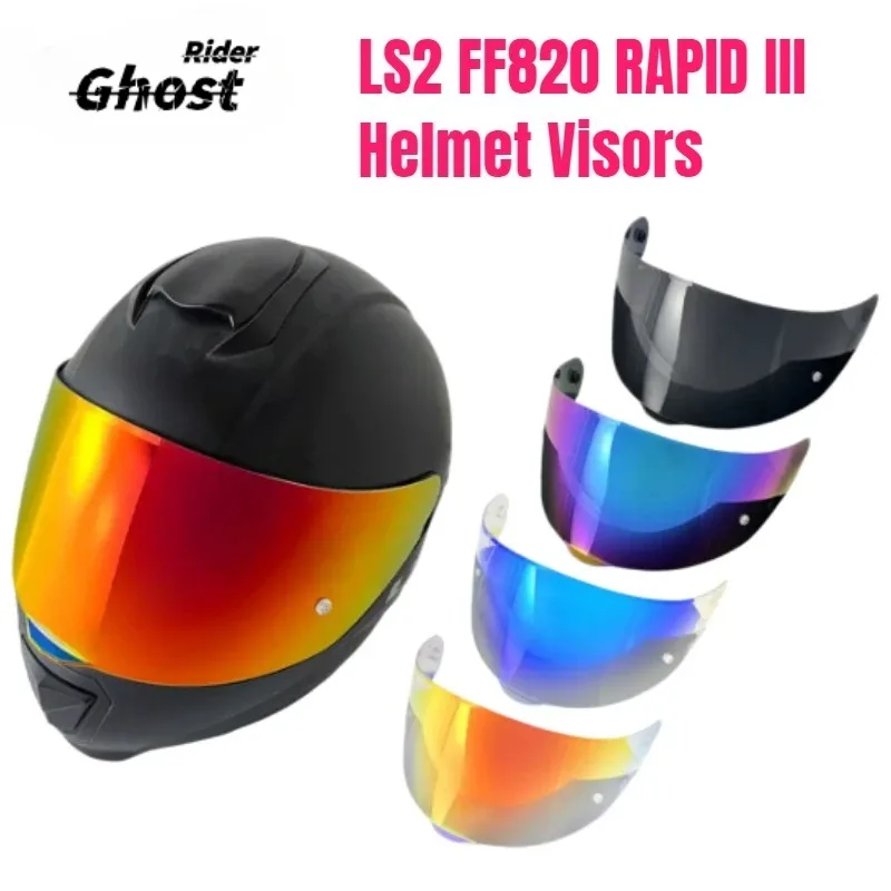 LS2 FF820 RAPID III Motorcycle Helmet Lens Summer Riding Helmet Replacement Mask FF820 Flip Helmet Dust Mask Color Lenses