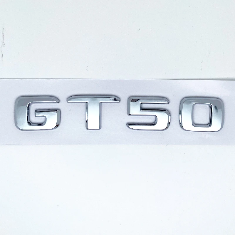 تنطبق على الحروف GT50 GT53 GT63 GT63S V8 Biturbo 4matic + شعار ABS لسيارة Mercedes Benz C190 X290 ملصق صندوق السيارة الجانبي