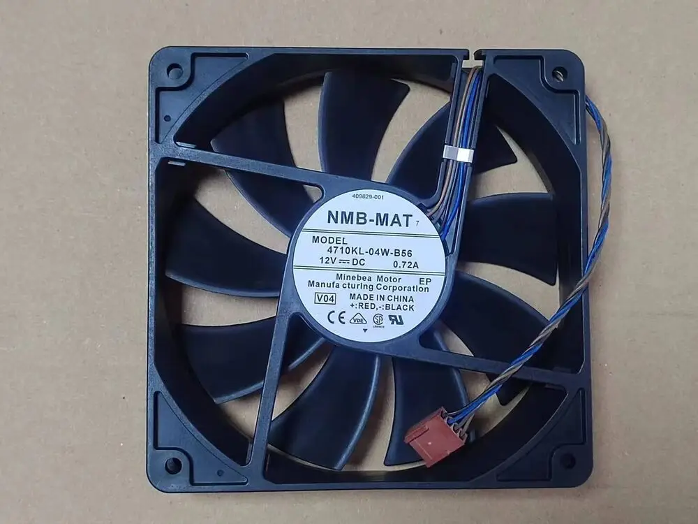 NMB-MAT 4710KL-04W-B56 12cm 12025 120mm DC 12V 0.72A 4-wire PWM case cooling fan