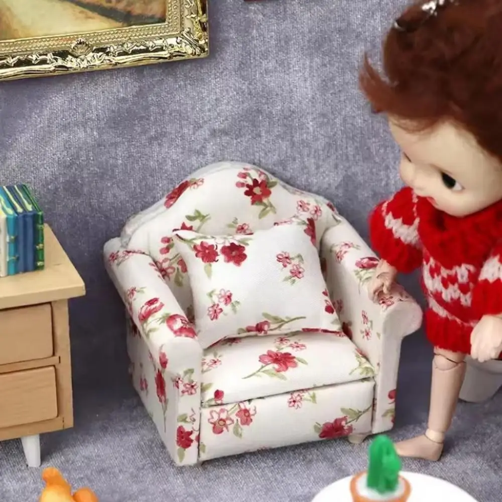 Mini 1:12 Dolls Sofa Pillows Set Cute 8*6.5*7.5cm Simulation Dollhouse Furniture Multistyles Miniature House Accessories
