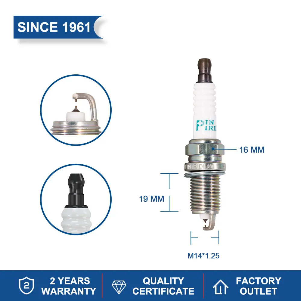 Spark Plug TORCH K6RHII-11 Replace for DIFR6C11 for Champion 9806 RC8WMPB4 for Denso VFK20F for 1822A069 Double Iridium Candle