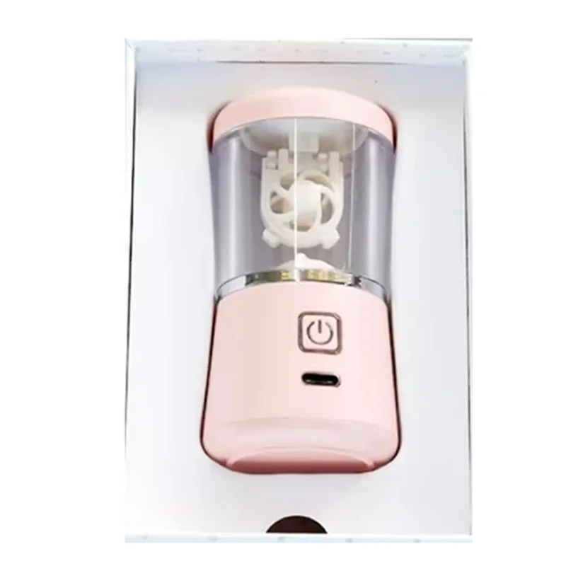 Efficient-Contact Glasses Cleaner Automatic Washing Glasses Cleaner Charging Partner Box For Eyeglasses Cleaning Pink
