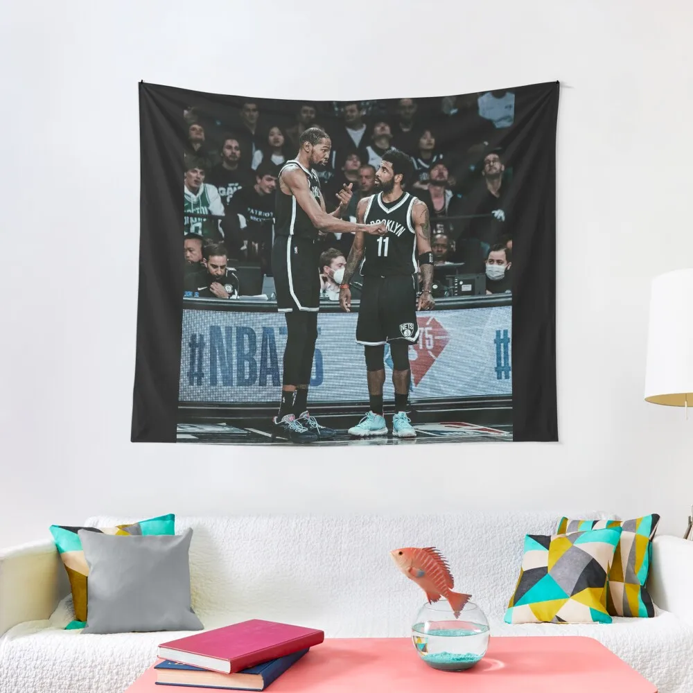 

Dou Team Kevin Durant and Kyrie Irving Tapestry Tapete For The Wall Decoration Wall Tapestry