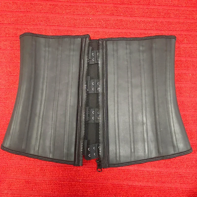 25 Steel Bone Waist Trainer Stomach Slimming Belt Modeling Straps Corset Latex Tummy Wrap Body Shaper Belly Reducing Sheath