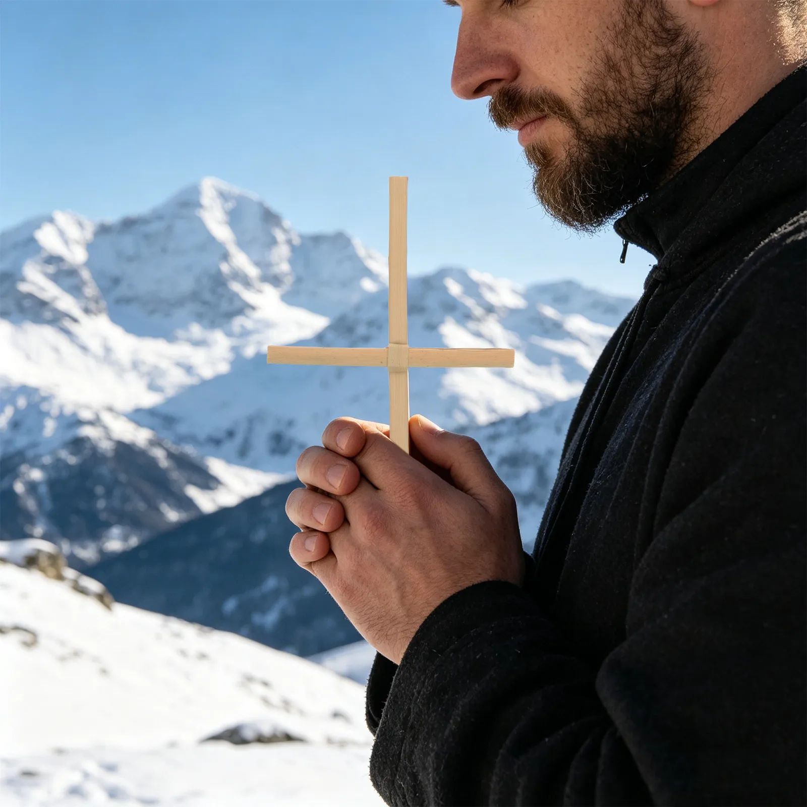 3Pcs Grass Woven Cross - Handmade Palm Leaf Miniature Cross for Christian Church Supply Religious Ceremony Decor Handheld Prayer