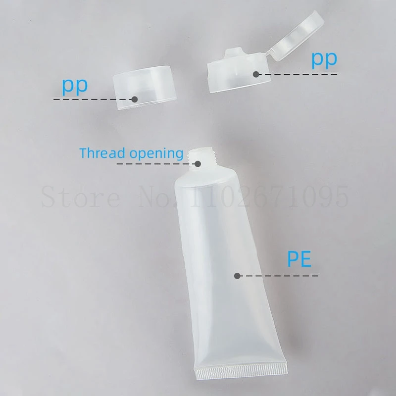 50PCS/LOT Plastic Face Wash Facial Cleanser Hand Cream Hose Tube Flip-open Cosmetics Makeup Lotion Travel Bottle