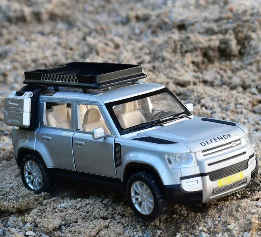 1:32 Land Rover DEFENDER tout-terrain alliage modèle de voiture son lumière enfant jouet retirer jouet voiture Collection décoration mode Orname