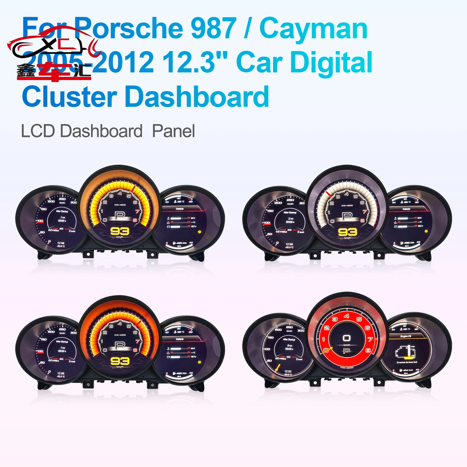 

Navihua For Porsche 987/Cayman 2005-2012 Virtual Cockpit Car Multimedia Speed Meter Instrument Screen LCD Digital Cluster