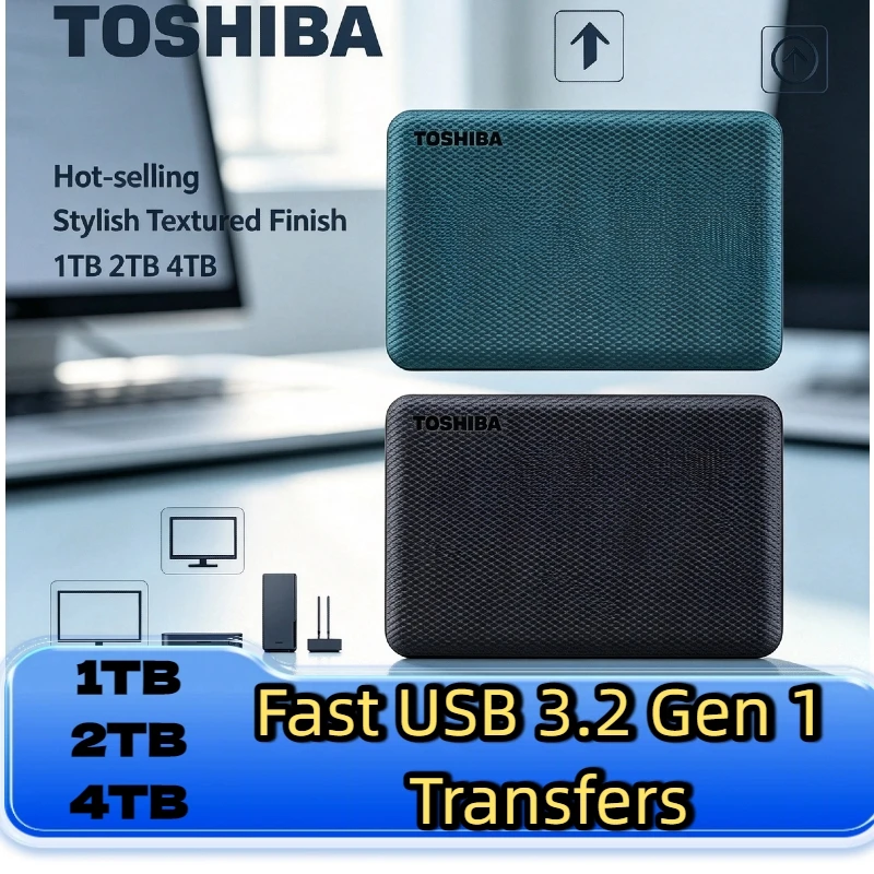 Toshiba Canvio Advanced V10 1TB 2TB 4TB 25 Inch USB 30 External Portable HDD Mobile Hard Drive For Laptop Computer System