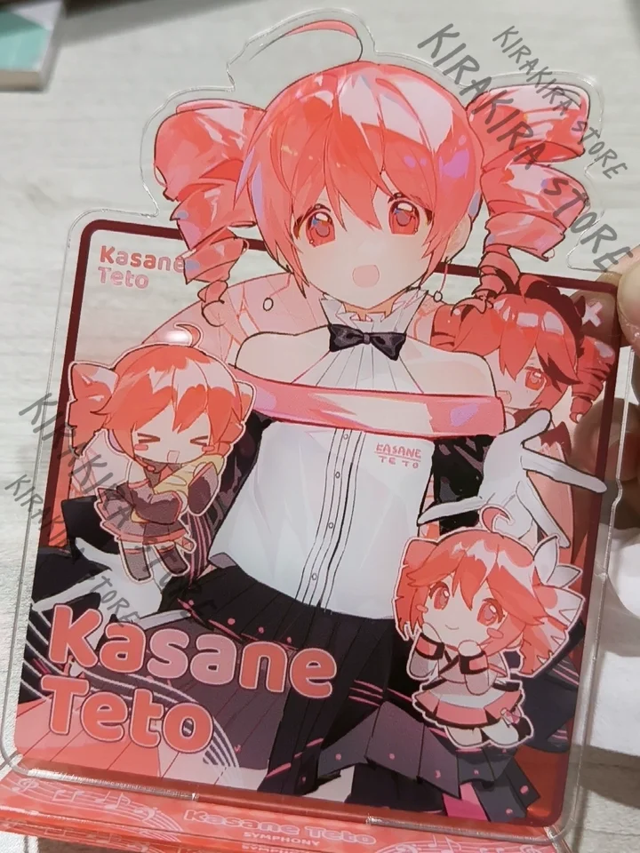 

Kasane Teto Acrylic standing plate double flash Badge Ornaments Emblem Cosplay breastpin coloured paper Collector's Edition
