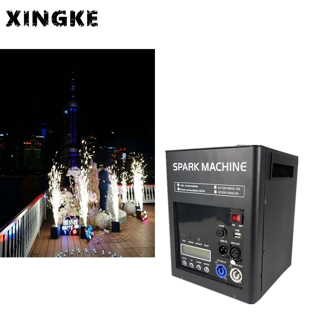 6Pcs/Lot fireworks spark machine stage 650w musical show pop pop fireworks fountain machine for wedding concert performance