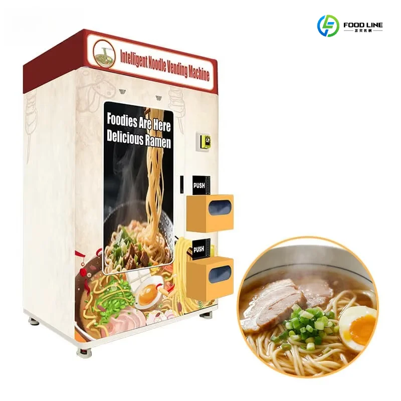 Direct Supply 24hrs Self Service Hot Water Heated Instant Cup Noodle Ramen Hot Food Vending Machine Customized