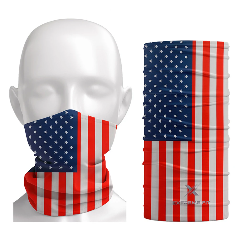 Flaga amerykańska Tube Bandana Turbany Opaska na głowę dla kobiet Mężczyźni Wiatroodporna kominiarka na szyję Bezszwowa wielofunkcyjna opaska na głowę