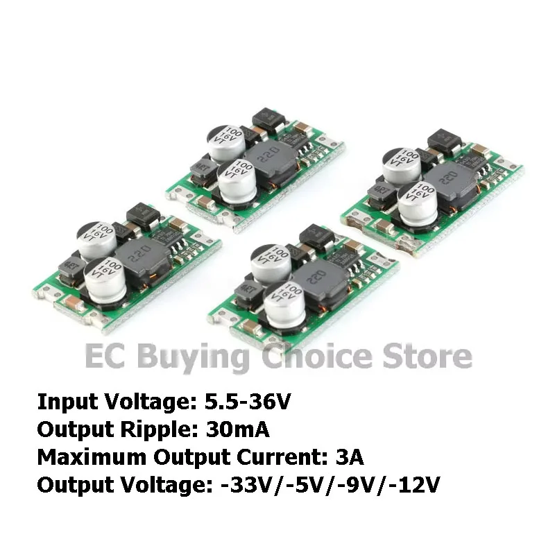 5Pcs/1pc DC-DC Negative Spannung Netzteil Modul DC DC Konverter Bord Reverse Negative Spannung Ausgang -3,3 V/-5V/-9V/-12V