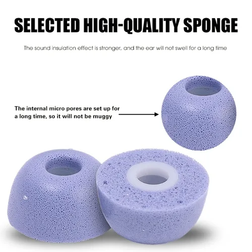 Imagen 2 del producto 3 par/set de almohadillas de espuma viscoelástica para Samsung Galaxy Buds 2 Pro, auriculares de repuesto antideslizantes, tapones para los oídos, tapas L/M/S