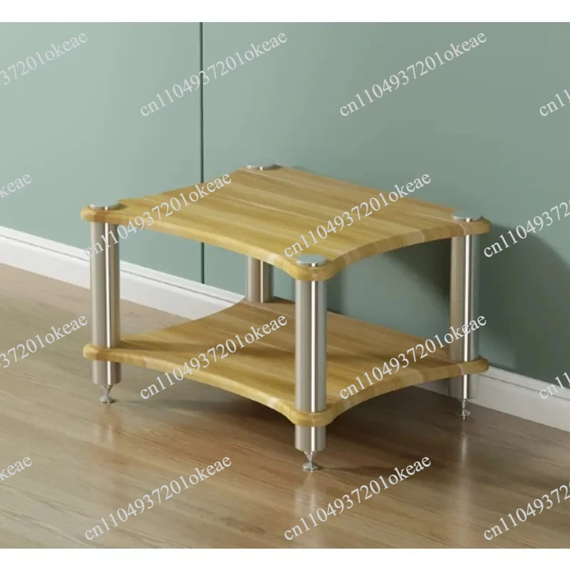 2-Tier Audio Equipment Rack for HiFi Amplifier, CD Shelf Stand with Anti-Vibration Feet