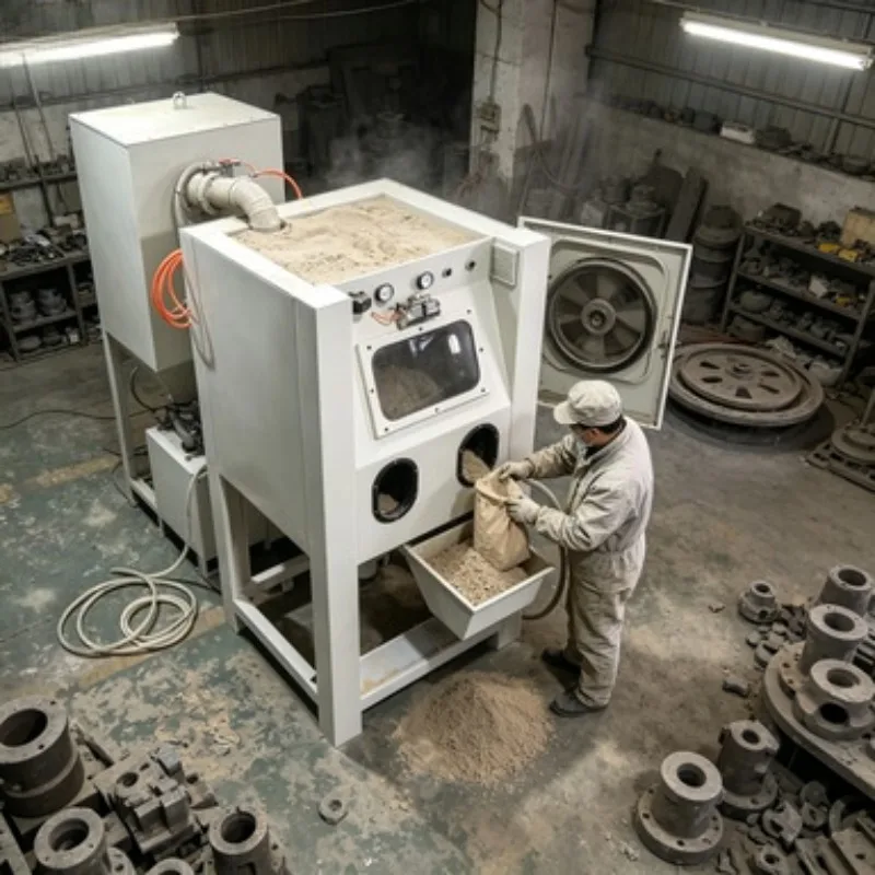 High Quality Wet Sandblasting Machine Dustless Manual Wet Sand Blasting Cabinet Water Vapour Sandblasting Machine