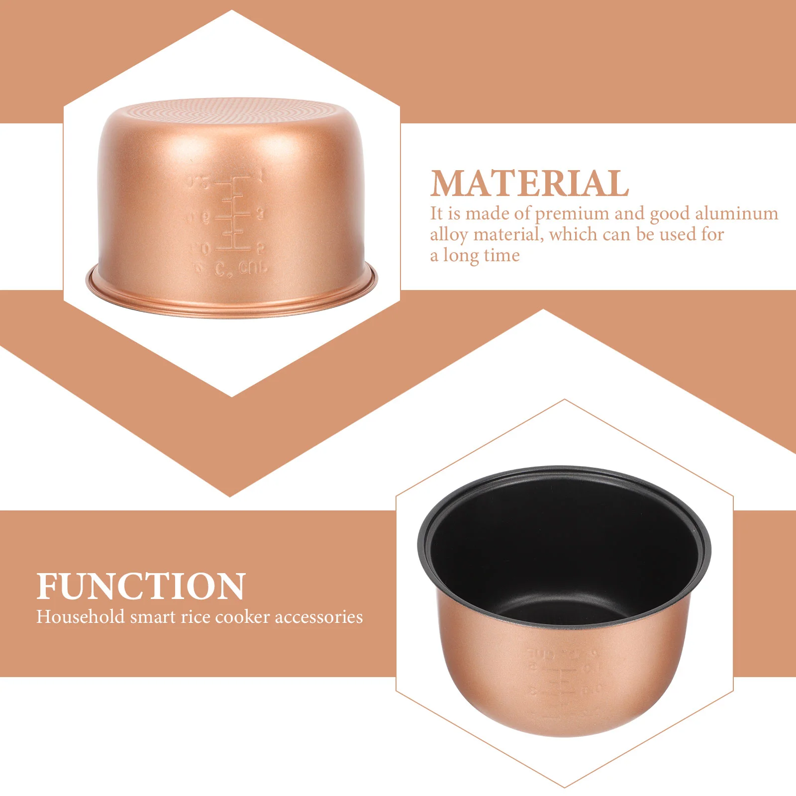 Rice Cooker Liner Container Sticky Replace Electric Accessory Inner Pot Stainless Pressure Replacement Home Cooking Nonstick