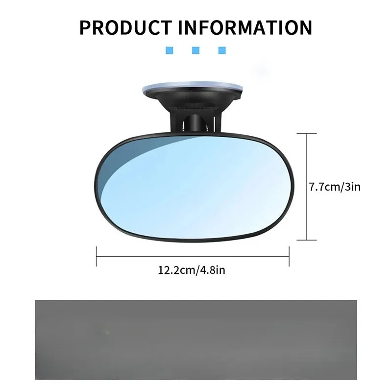 กระจกมองเด็กในรถยนต์ ติดตั้งบนแผงหน้าปัด กระจกติดกระจกบังแดด พร้อมคลิปหนีบ  กระจกมองหลังเพื่อความปลอดภัย  จอภาพสำหรับเด็ก