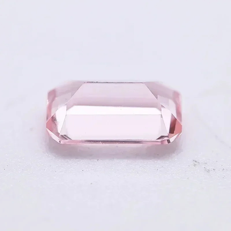 

TOP Lab Grown Sapphire Emerald Shape Morgan Pink Color DIY Advanced Jewelry Making Materials Charms Gemstone with Certificate