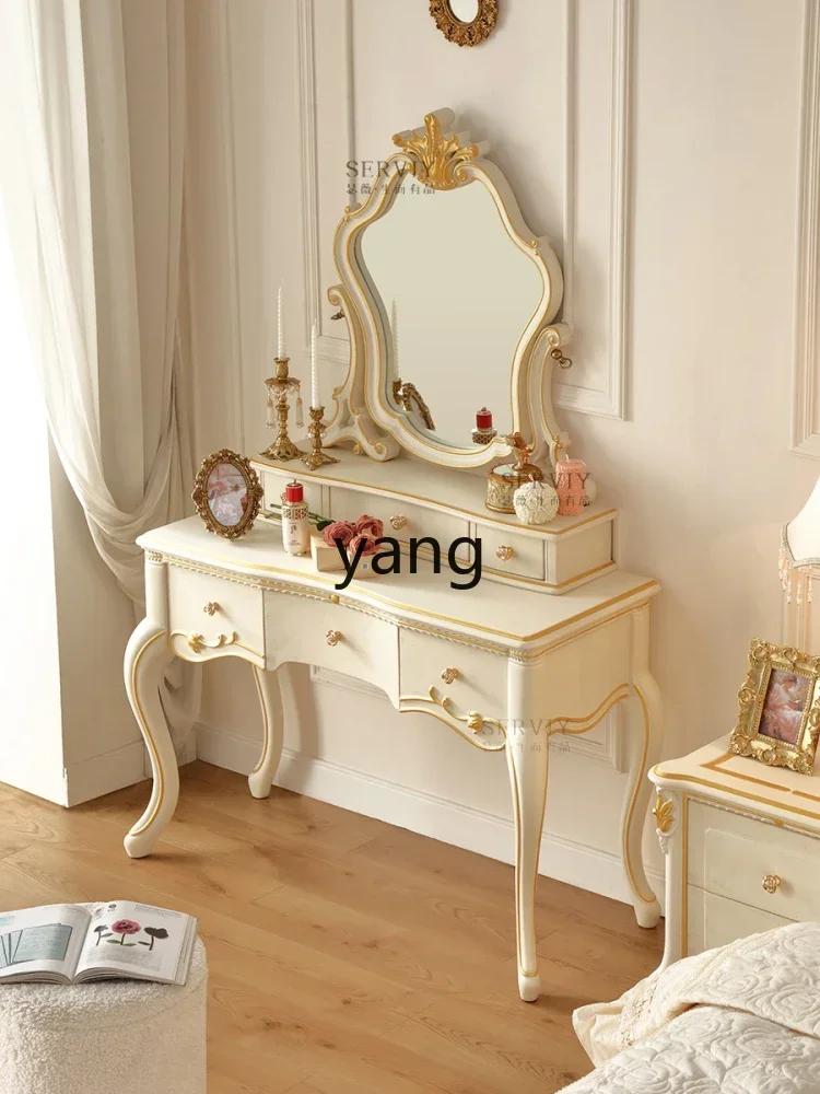 LTT French pastoral retro dresser bedroom makeup table European princess dressing table