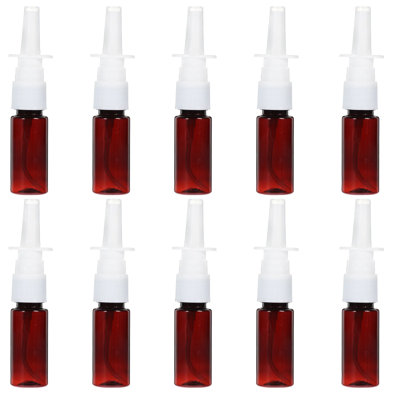 10 Pcs Brown Spray Bottle Cleaner Small Essential Oil Nasal Saline Solution for Nose