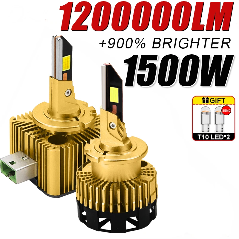 

D1S D3S Led Headlight Bulbs D4S D2S Canbus No Error Led Lights D4R D2R Car Lamp 1200000LM Auto Lights 6000K 12V 24V