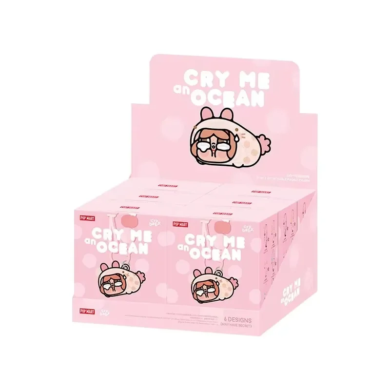 

POP MART CRYBABY CRY ME an OCEAN Series 3-in-1 Detachable Phone Charm Ornaments Figurines for Girls Desktop Home Decor Model