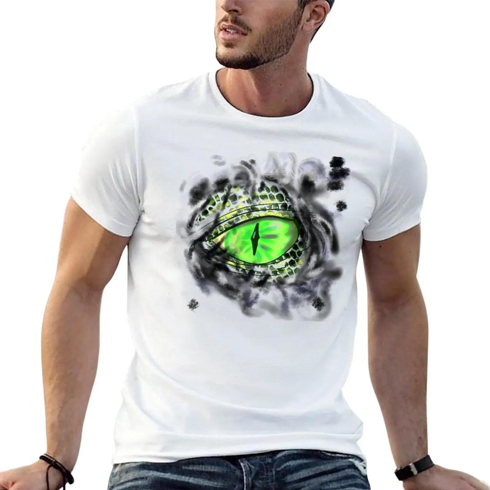 green dragon eye T-Shirt man t shirts cotton man t shirts for men casual T-Shirt