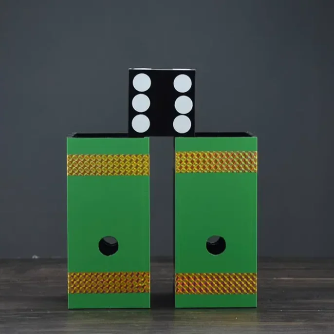 Dice Penetration Glass Impossible Die Penetration Stage Magic Trick mentalism Illusion Fun Party Trick Professional Magic show