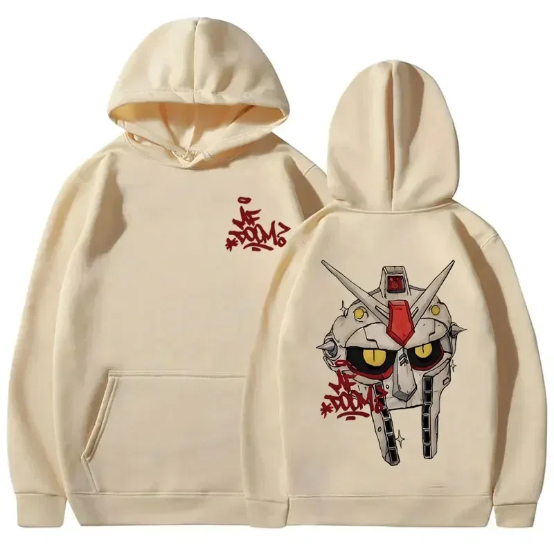 Rapper Mf Doom Madlib Madvillain Cartoon Metal Mask Graphic Hoodie Men Women Casual Oversized Sweatshirt Men's Hip Hop Hoodies