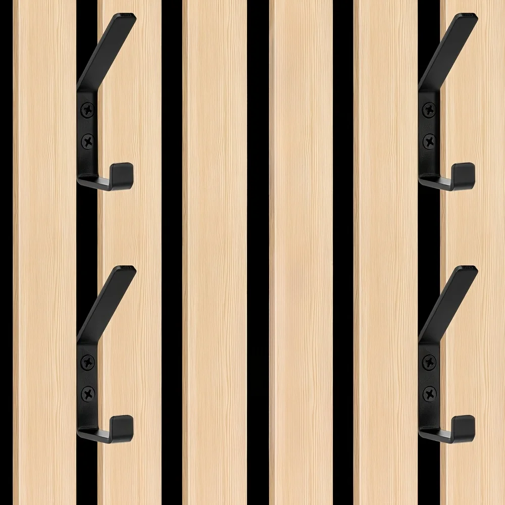 Paquete de 4 ganchos para paneles acústicos, ganchos para paneles de pared, gancho doble para paneles, gancho de pared para paneles acústicos