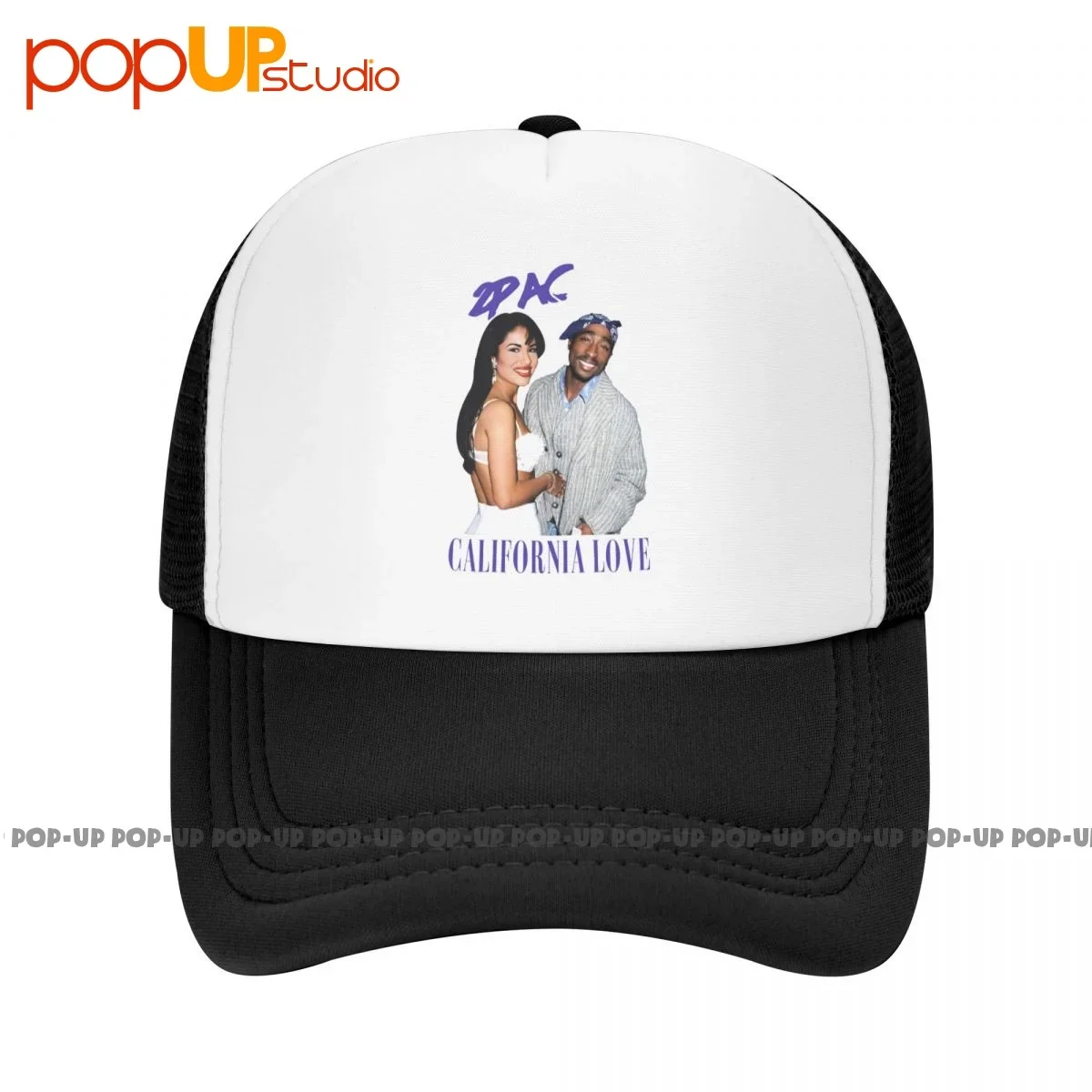 Selena Quintanilla And Tupac Baseball Cap Trucker Hats Breathable Sunscreen Headwear Streetwear Funny