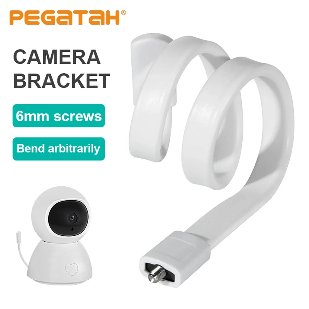 1/4 Thread Gooseneck Holder Camera Stand Multifunctional Bracket Silicone Baby Monitor Stand Adjustable Bracket for Baby Monitor