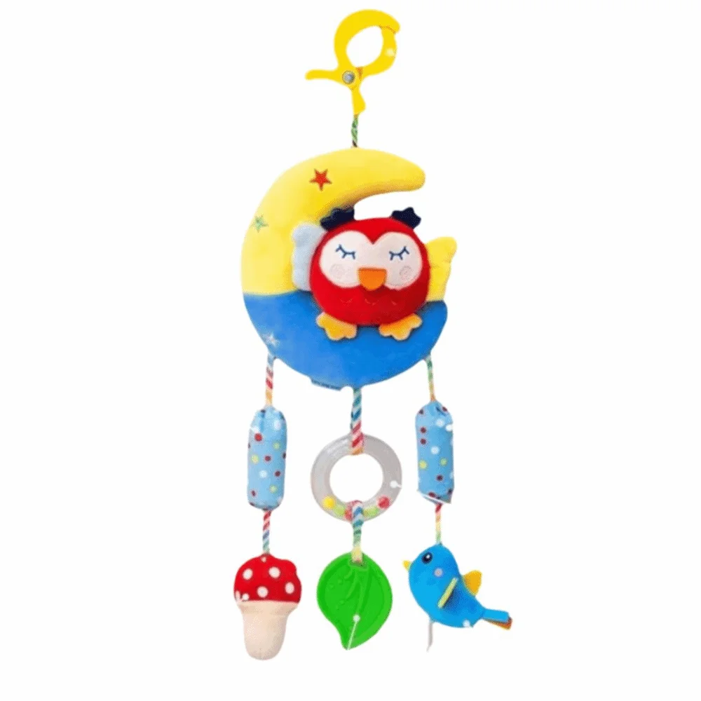 Giocattoli a sonaglino per bambini dal design carino Afferrare la capacità di addestramento Materiale peluche Passeggino Giocattoli appesi Giocattoli a campana con animali di peluche