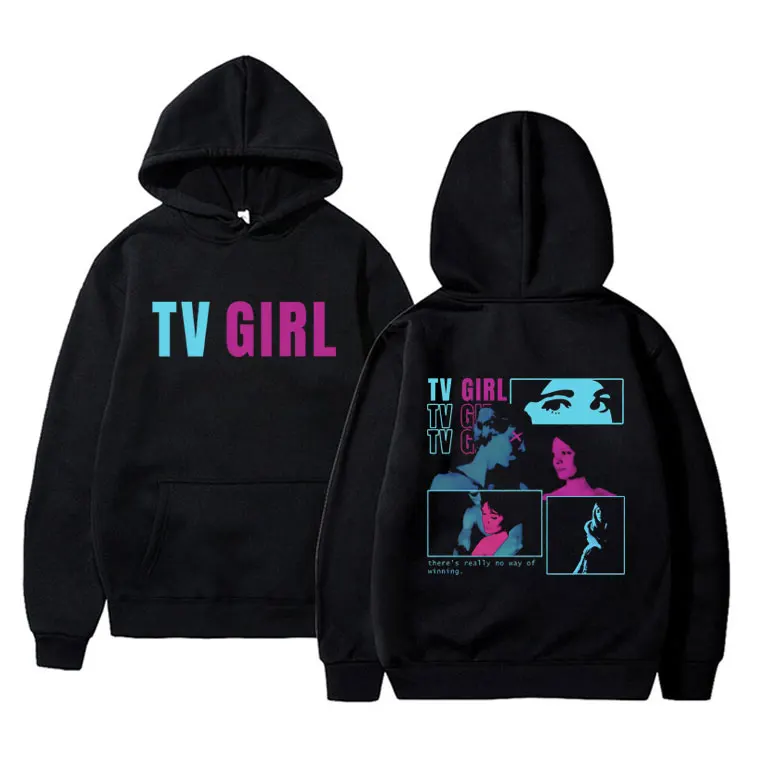 

TV Girl Who Really Cares Graphic Hoodie Men Women Fashion Vintage Oversized Pullover Hoodies Male High Quality Fleece Tracksuit