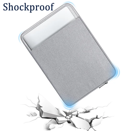 Imagen 2 del producto Bolsa de Monitor portátil para ZEUSLAP de 16 "", funda flocada de lona impermeable, bolsa con cremallera anticaída, fundas de transporte, bolsa de bolsillo Torba