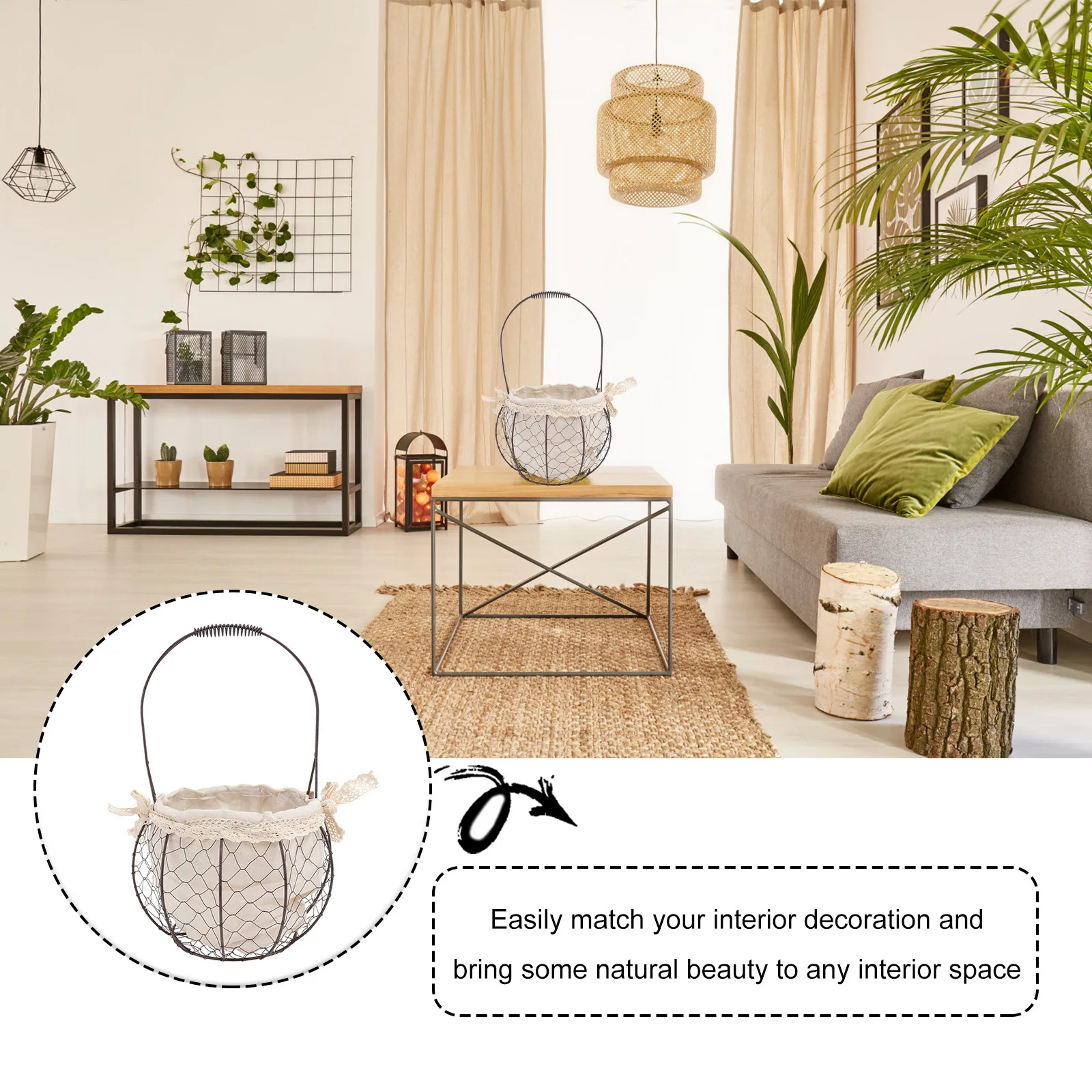 

1Pcs Pastoral Iron Flower Basket Retro Flowerpot Multifunctional Sundries Storage Container Green Plant Holder Wedding Gift