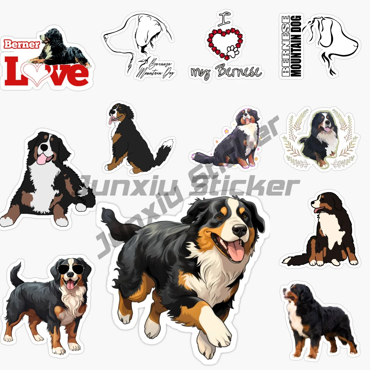 Bernese Mountain Dog Swiss Smart Flexible Alert and Kind Car Sticker Decorative Decal Car Accessories