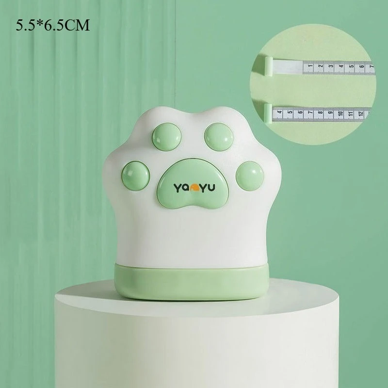 التلقائي انكماش الخصر الملابس شريط القياس مسطرة الأرز القط مخلب الشكل على الوجهين بوصة حاكم لينة #6