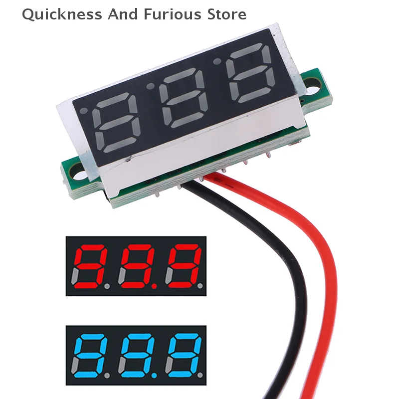 1pc DC5-30V Voltage Meter 0.28 Inch LED Digital Voltmeter Auto Car Mobile Power Voltage Tester Detector Red Green Blue Yellow