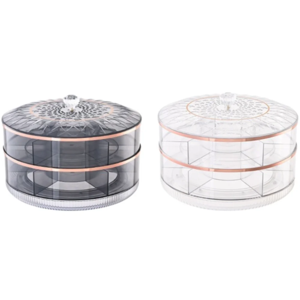 360 Degrees Rotatable Dried Fruit Storage Box Large Capacity Washable Food Storage Box Reusable Moistureproof Snack Display Box