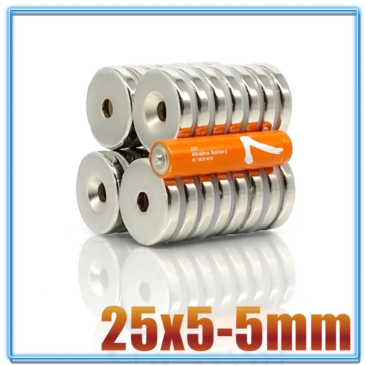 

Round Hole Shape 25x5-5mm Magnet 2-100pcs 25*5-5mm Accessory Kitchen Refrigerator Office Garage Tool Refrigerator Fridge