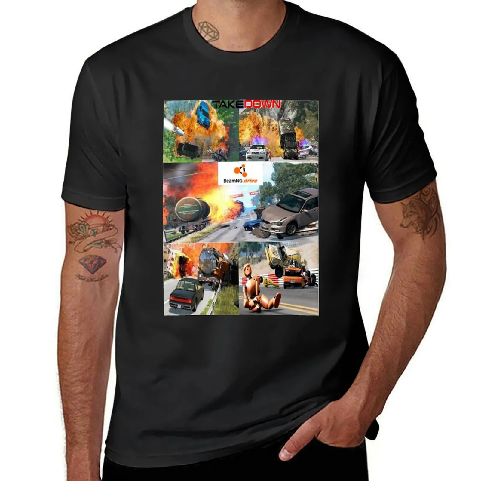 BeamNG TakeDown expression T-Shirt boys whites for a boy cute tops graphics Men's cotton t-shirt